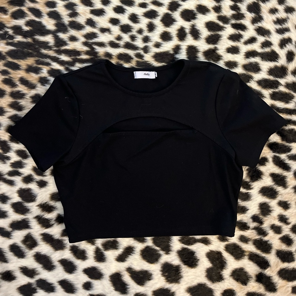 Black crop top